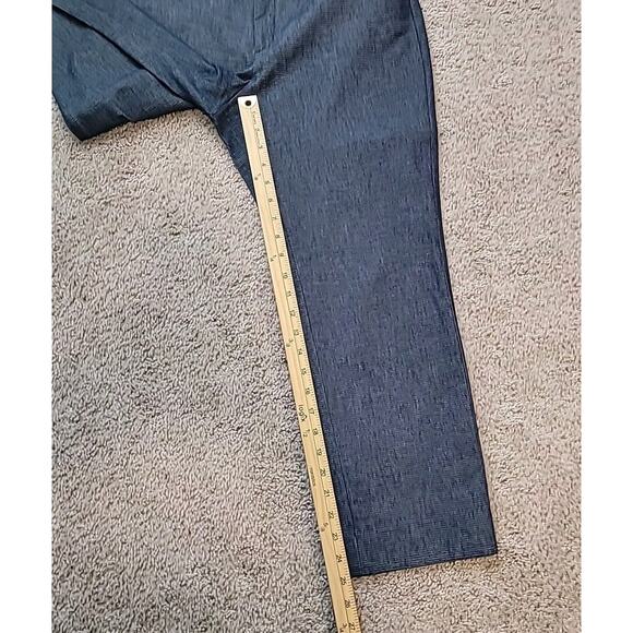 Banana Republic Sloan Cropped Pants Blue Textured Sz 10P Slimming Fit • EUC - Picture 4 of 9